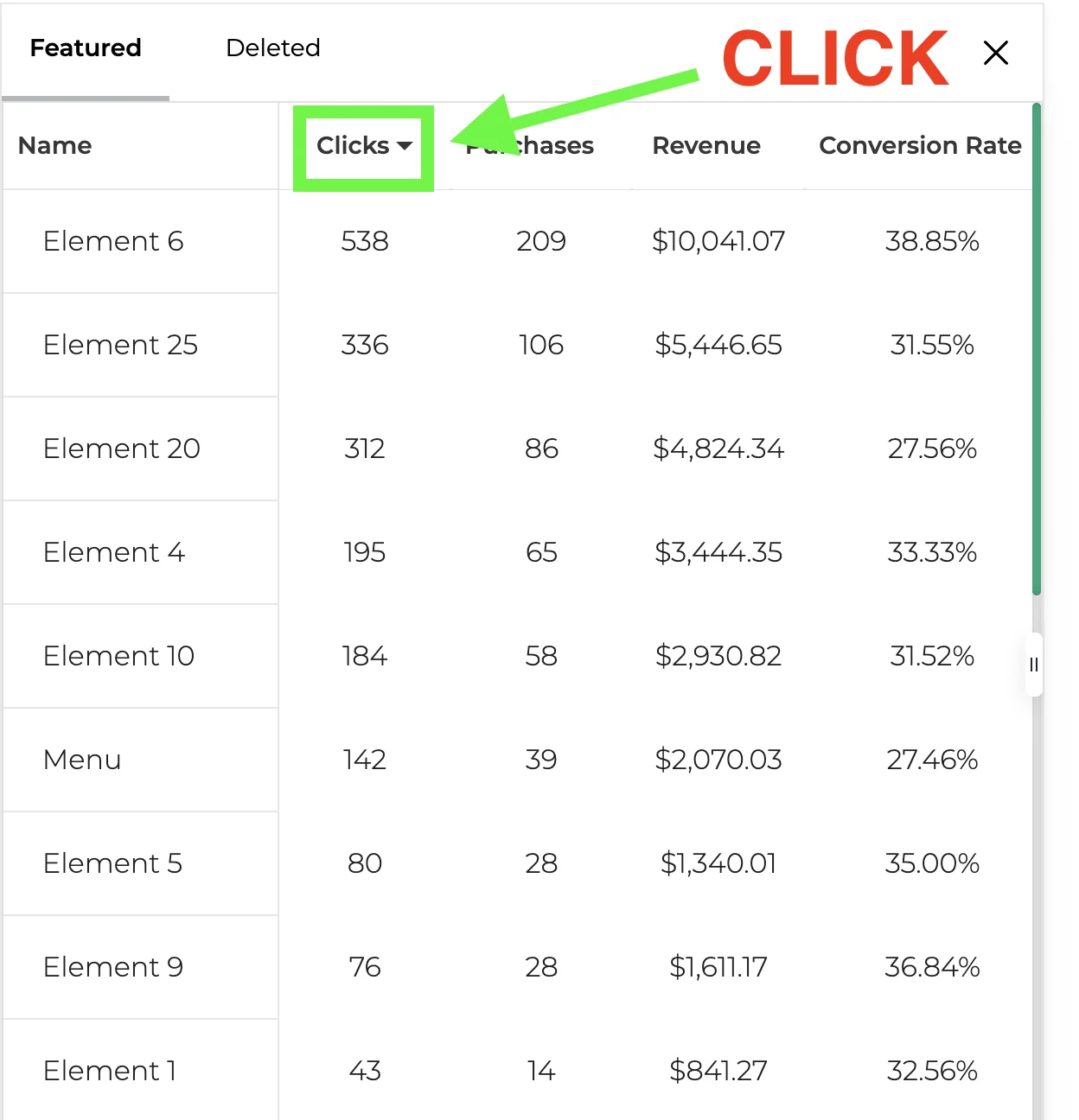 Filter Data Tables