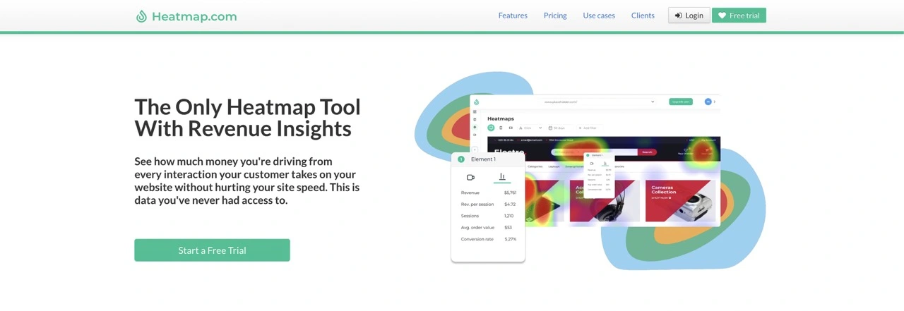 Heatmap.com Homepage